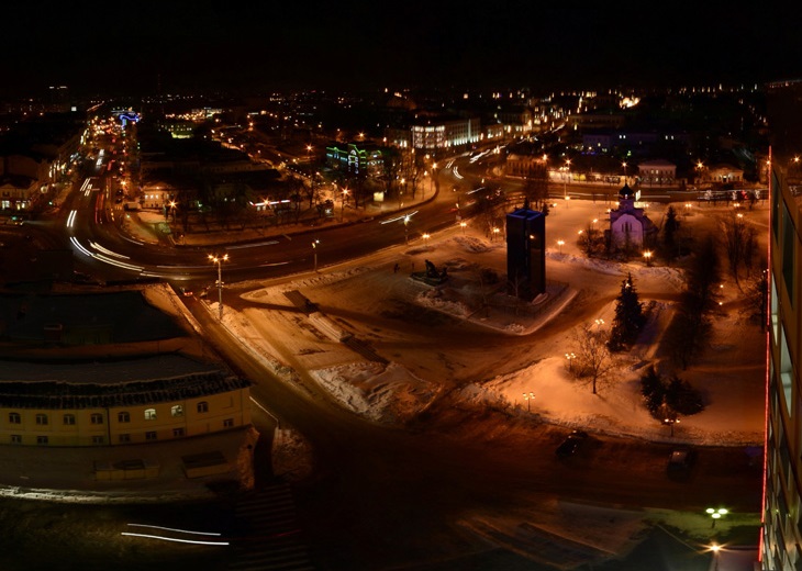Панорамный обзор города со здания Администрации г. Иваново